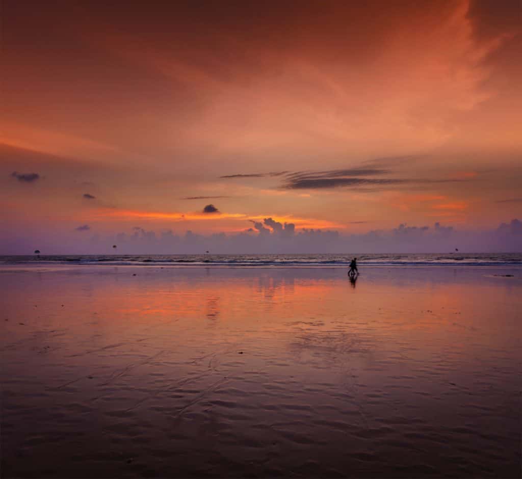Romantic sunset, Goa, India