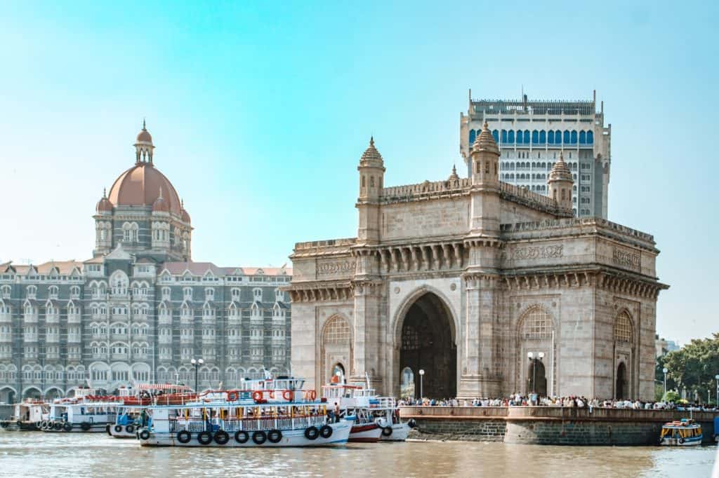 View of the Mumbai Hotel against the water